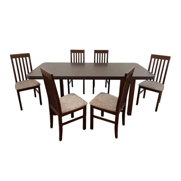 Set masa dm5 varus si 6 scaune dm tilo, nuc, 76x90x160/200 cm