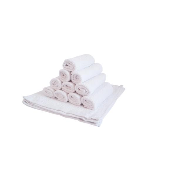 Set 10 prosoape pentru bucatarie, 30x30 cm, 100% bumbac, Alb
