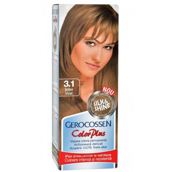 SHORT LIFE - Vopsea de Par Silk&Shine Gerocossen Color Plus, nuanta 3.1 Saten Irizat, 50 g