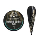 Gel Spider, Global Fashion, Glitter Shiny, 5g, Auriu 01
