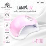 Lampa pentru unghii LED/UV 72W Global Fashion L-1100, pink