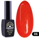 Oja semipermanenta, Global Fashion, Disco Summer, 8 ml, Rosu 06