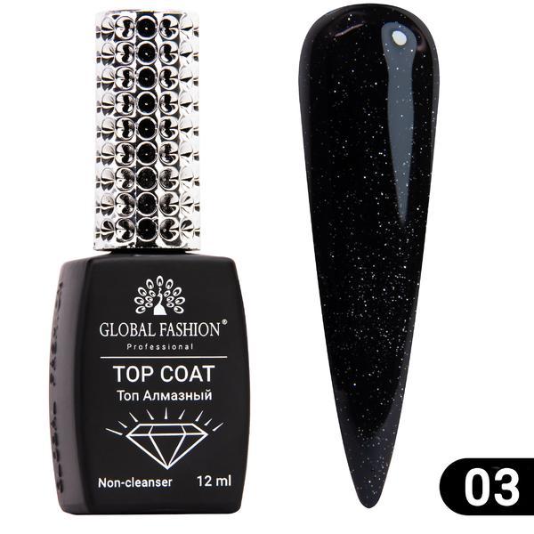 Top coat galaxy, global fashion, 12 ml, transparent, 03