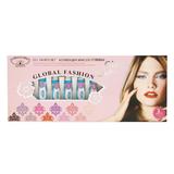 Set 10 gel vopsea in tub, Glam Lady, Global Fashion, 5 gr, Multicolor