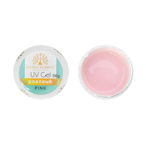 Gel de constructie pentru unghii, global fashion, 56 gr, roz
