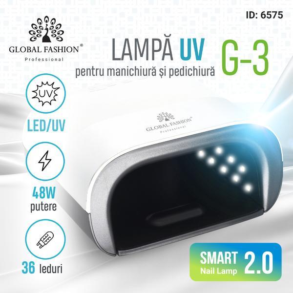 Nou Global Fashion Lampa pentru unghii LED/UV 48W G-3, Alb