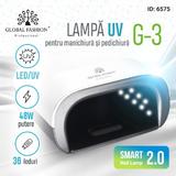 Lampa pentru unghii LED/UV 48W Global Fashion G-3, Alb