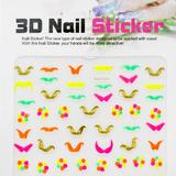 Sticker unghii, Global Fashion,  3D Nail Sticker, Neon