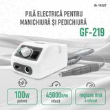 Freza electrica Global Fashion GF-219, 45000 RPM, 100W, Alb