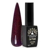 Oja semipermanenta Black Elite, Global Fashion 8 ml, Rosu 167