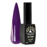 Oja semipermanenta Black Elite, Global Fashion 8 ml, Violet 058