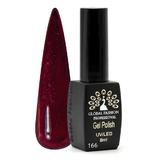 Oja semipermanenta Black Elite, Global Fashion 8 ml, Rosu 166