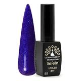 Oja semipermanenta Black Elite, Global Fashion, 8 ml, Albastru 055