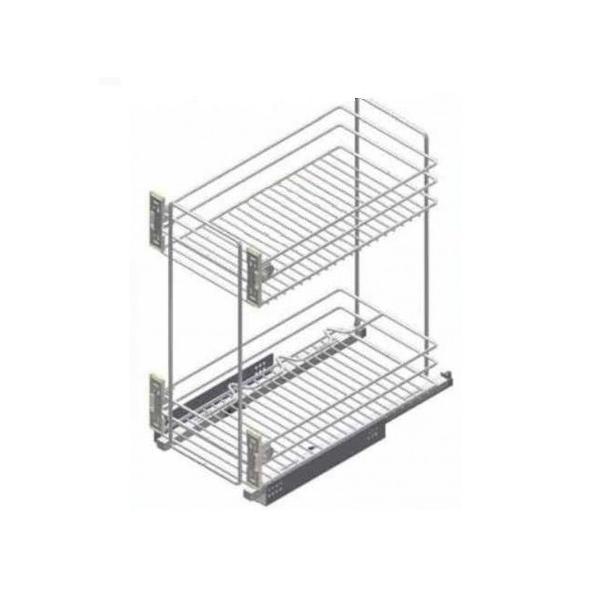 Cos jolly inoxa, sine salice cu amortizare, pentru latime corp 450 mm, model 2102-sn/45-50