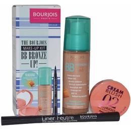Set machiaj Bourjois Paris - Make Up Kit BB Bronze Up contine 3 produse: BB Cream, Fard de obraz si Tus de Ochi