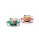 Set 2 cesti cafea portelan multicolor - Azay Casa