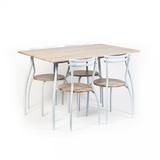 Set masa Vega cu 4 scaune natur - Unic Spot Ro