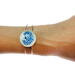 Bratara metalica cu model folcloric de Korond, GlamBazaar