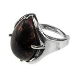 Inel aliaj reglabil obsidian mahon natural UNICAT, GlamBazaar