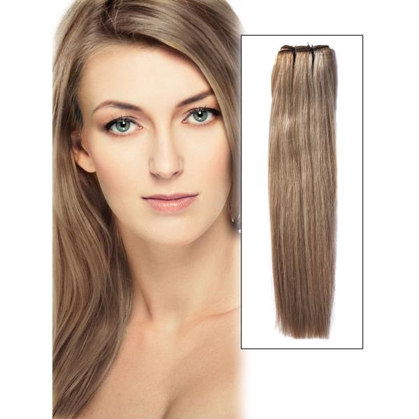 Extensii clip - on Veritable cu 10 piese, lungime 50 cm , culoare blond aluna ( # 12 )