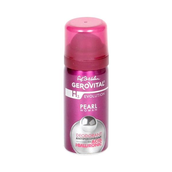 Deodorant antiperspirant cu acid hialuronic gerovital h3 evolution - pearl woman, 40ml