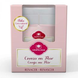 Lumânare naturală cristalinas floare de cireș - renaștere - 350 g