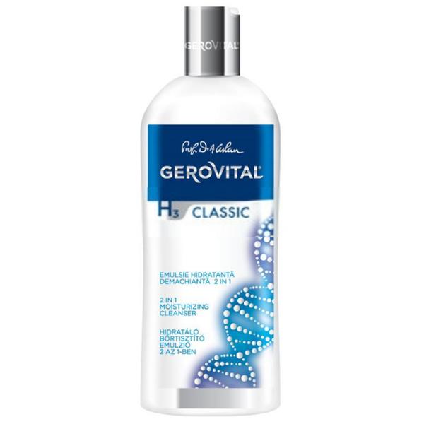 Emulsie Hidratanta Demachianta 2 in 1 – Gerovital H3 Classic 2 in 1 Moisturizing Cleanser, 200ml