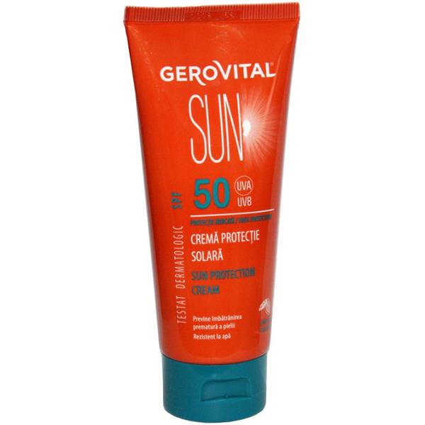 Crema Protectie Solara SPF 50 - Gerovital Sun Sun Protection Cream SPF 50, 100ml poza