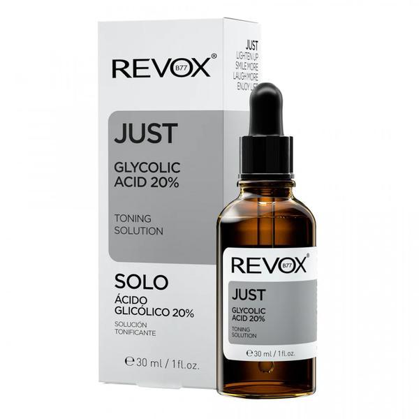 Soluție tonică cu acid glicolic 20, Just glycolic acid, Revox, 30ml
