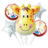Set Baloane Folie Safari , 5 buc , Model Girafa