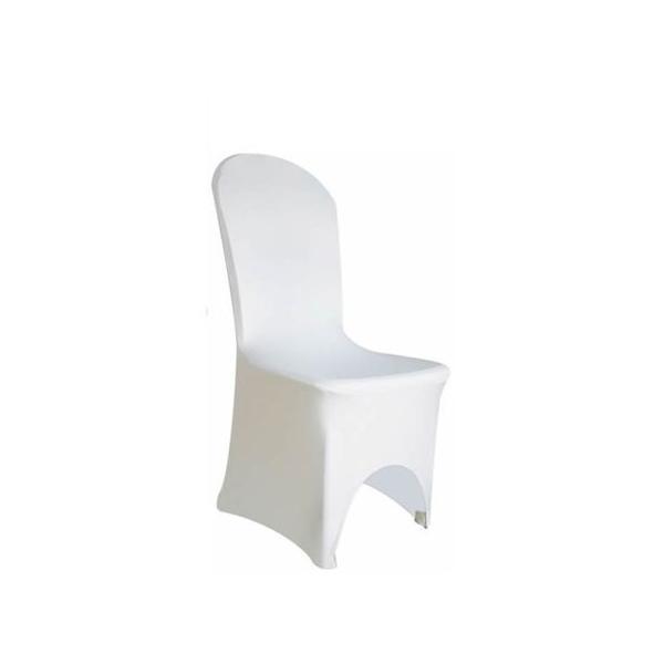 Set x 4 buc Huse elastice din Lycra pentru scaune banchet, culoare Alba