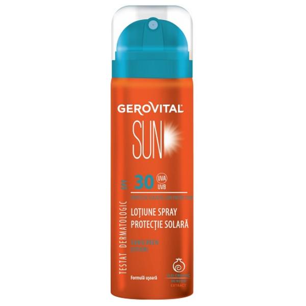 Lotiune Spray Protectie Solara SPF 30 - Gerovital Sun Sunscreen Lotion SPF 30, 150ml