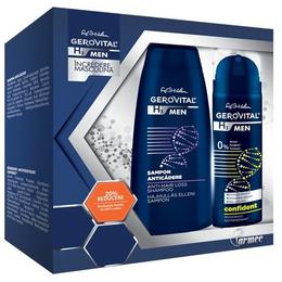 Caseta Cadou Gerovital H3 Men - Sampon Anticadere 250ml, Deodorant Antiperspirant Confident 150ml