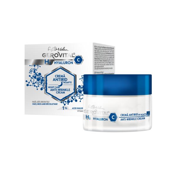 Crema Antirid de Noapte – Gerovital H3 Hyaluron C Night Care Anti-Wrinkle Cream, 50ml esteto.ro imagine noua