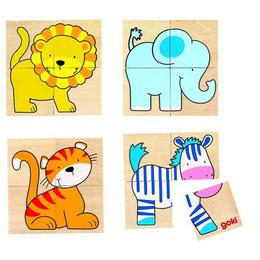 Puzzle lemn 5 animalute (20 piese) - goki