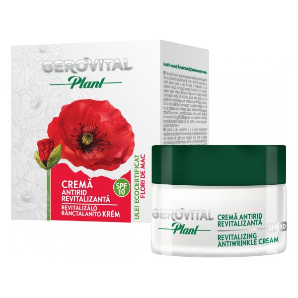 Crema antirid revitalizanta spf 10 - gerovital plant revitalizing antiwrinkle cream spf 10, 50ml