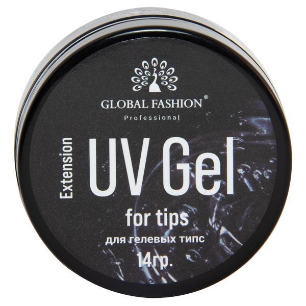Gel UV constructie unghii, Global Fashion, pentru tips, 14 gr, Transparent Constructie imagine noua