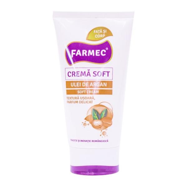 Crema Soft cu Ulei de Argan – Farmec Soft Cream, 150ml esteto.ro Creme hidratante