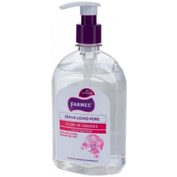 Sapun Lichid Pure cu Extract de Orhidee - Farmec Liquid Soap Pure, 500ml