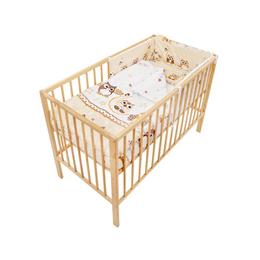 Lenjerie patut cu 4 piese 120x60cm Bufnita maro