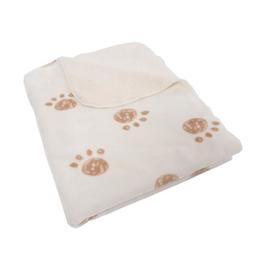Paturica dubla Sherpa 80x100cm Paws Ivory