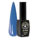 Oja semipermanenta, Global Fashion, Black Elite, 8 ml, Albastru 109