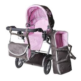 Carucior 2 in 1 pentru papusi salsa brown flower