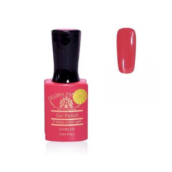 Oja semipermanenta, Global Fashion, Premium, 15 ml , Rosu 054 054 imagine noua