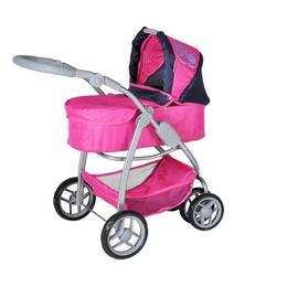 Carucior pentru papusi 3 in 1 coco flower power pink