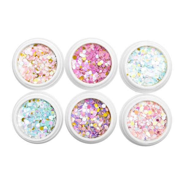 Set 6 decoratiuni unghii, Global Fashion, paiete confeti, Multicolor Accesorii