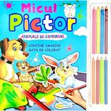 Micul pictor: Animale de companie. 8 creioane colorate, editura Flamingo