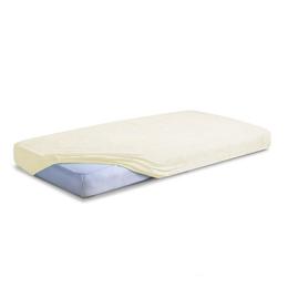 Cearceaf Classic din frotir cu elastic 140x70 cm Ecru 02