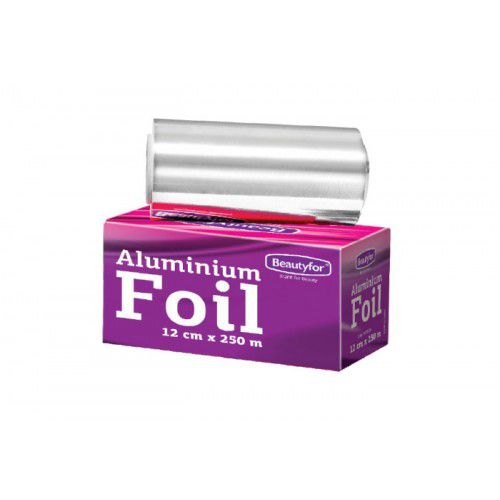 Rola Folie Aluminiu Argintie Suvite – Beautyfor Aluminium Foil for Hairdressing 14 microni, 0.12m x 250m