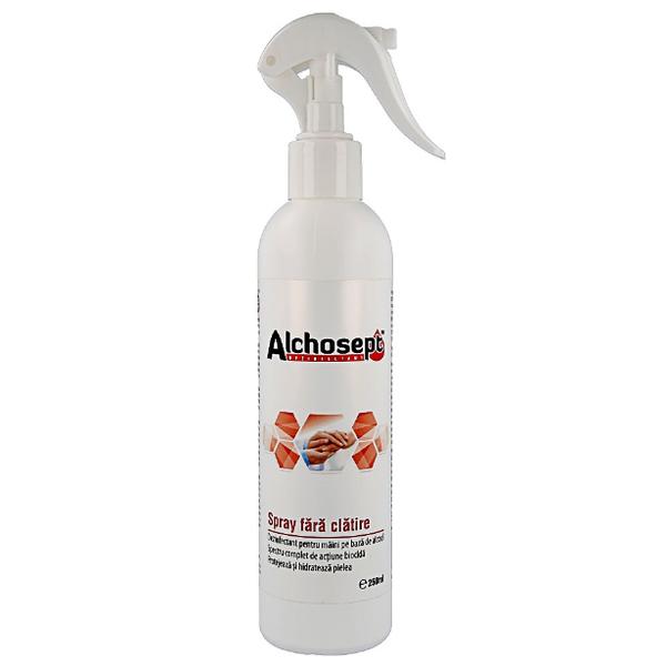 Dezinfectant Spray pentru Maini pe Baza de Alcool Alchosept 250ml